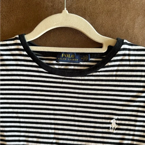 Polo Ralph Lauren Black and White Striped T-Shirt - Picture 2 of 5